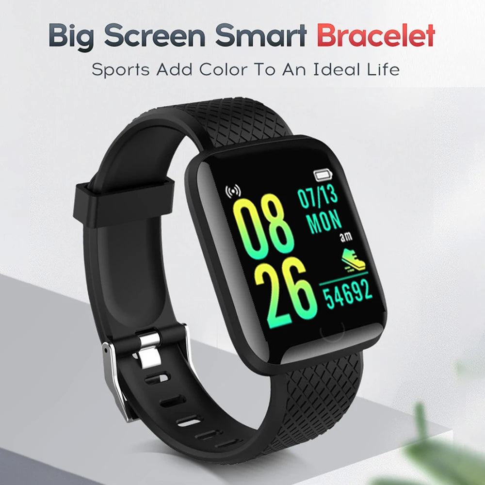 New Smart Watches 116 Plus Heart Rate Watch Men & Women Smart Wristband Sports Watches Smart Band Waterproof Smartwatch