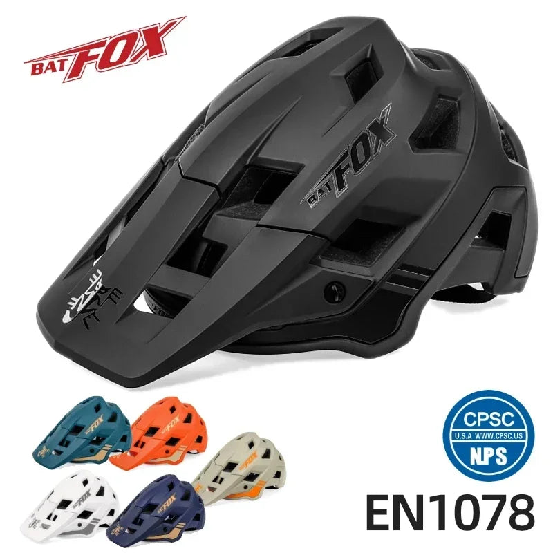 BATFOX Ultralight Cycling Helmet Mountain Road Bike Urban Bicycle Helmet MTB Men Women Bicycle Helmet Sunvisor Capacete Ciclismo