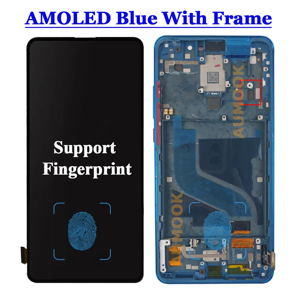 6.39" AMOLED For Xiaomi MI 9T Pro/MI 9T LCD Display Touch Screen Digitizer Assembly With Frame for Xiaomi Redmi K20 Pro /K20 LCD