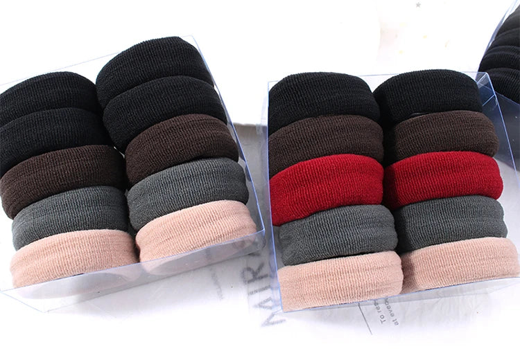 2/5/10 Pcs/Set New Women Soft Simple Solid Width Scrunchies Rubber Bands Lady Elastic Hair Band Female Fahsion Hair Accessories