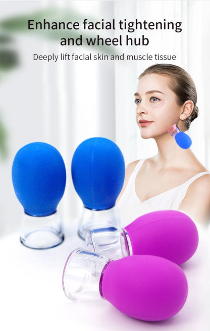 Vacuum Cupping Glass Jar Cellulite Massager For Face Acupuncture Hijama Suction Cup Slimming Fat Burning Health Care Face Sucker