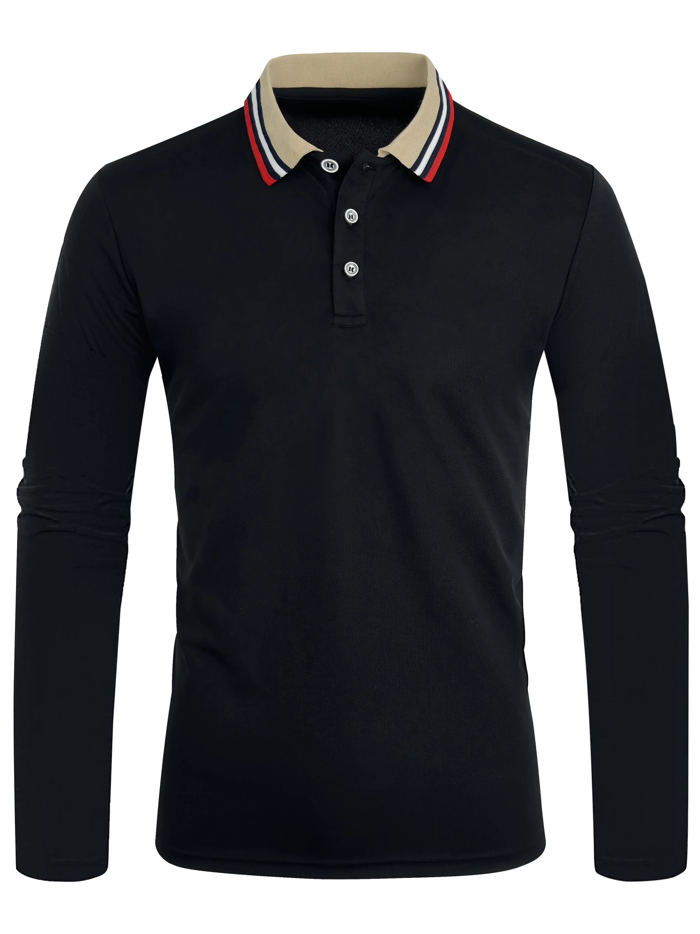 Spring and Autumn Men's Polo Long sleeve Business Casual Fashion Top