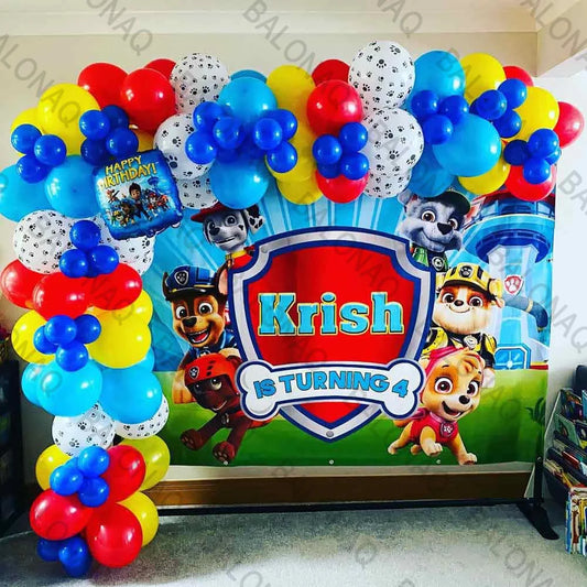 1set Cartoon Paw Patrol Ryder Birthday Decoration Aluminum Film Balloon Set Dog Chase Skye Marshall Party Supplies Children Toys