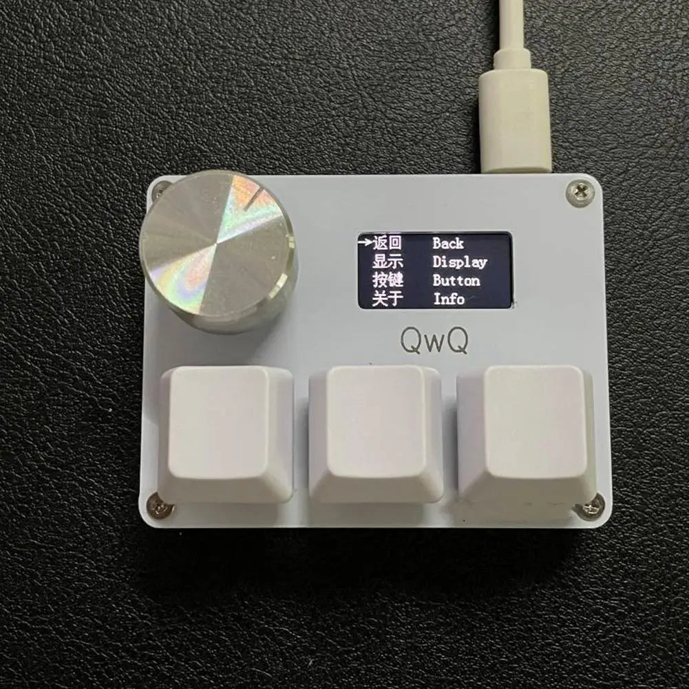 Gateron KS-20 White Switches SayoDevice OSU O3C Rapid Trigger Magnetic Switches Keyboard With Knob Screen Copy Paste Shotcut