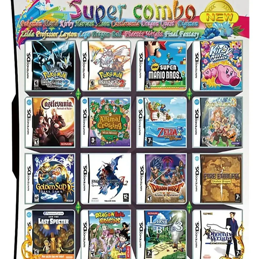 3DS NDS Game Card Combined Card 23 In 1 NDS Combined Card NDS Cassette 482 IN1 280 4300 0