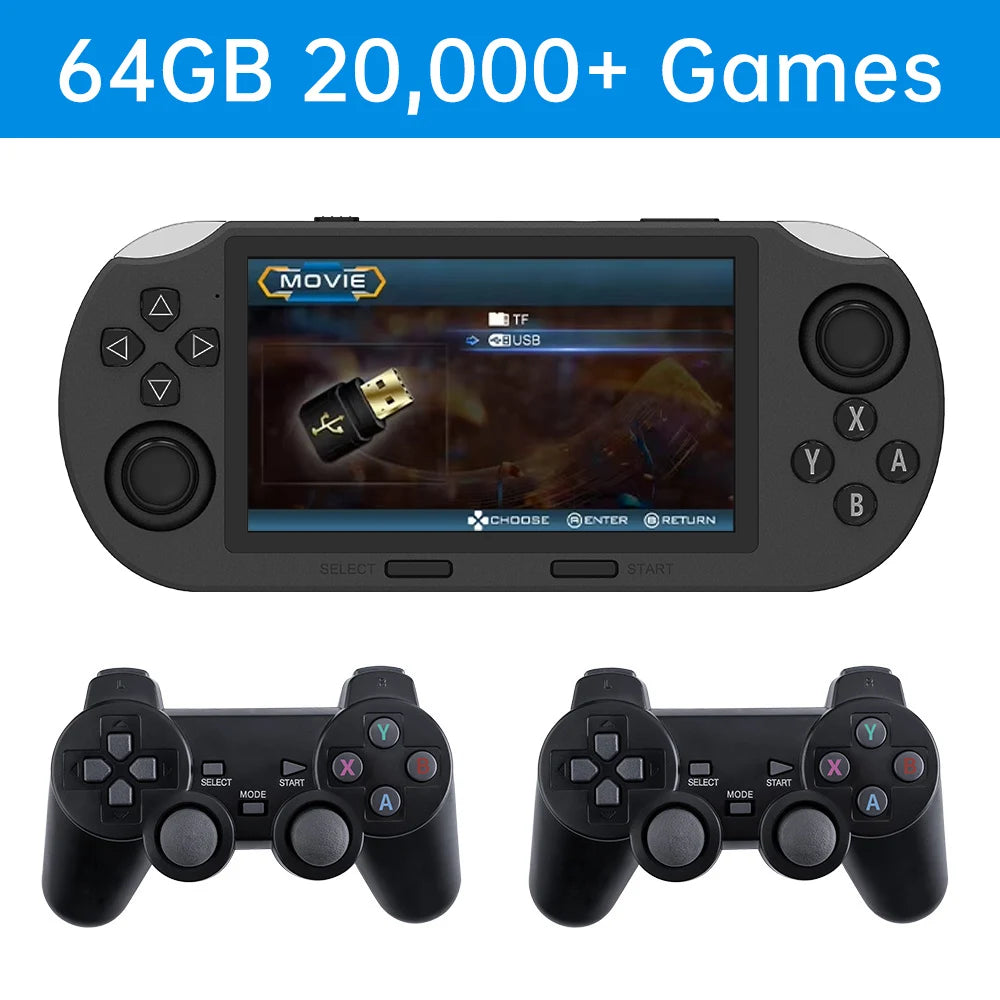 SF3000 Mini Portable Handheld Game Player 4.5 Inch IPS Screen Retro Video Game Console Built-in 20000+ Games for PS1/GBA/SFC