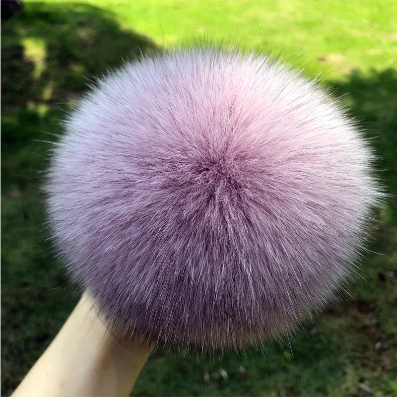 Real natural fox fur pompom raccoon fur pom pom for hat beanies For Caps Bags Scarf