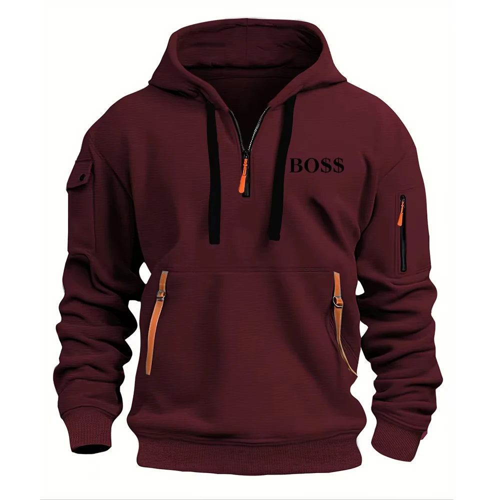 2025 Autumn Winter High Quality Dropped Shoulder Hooded Sweatshirt Men's Women's Plus Size Loose Pullover Fashion Sweatshirt