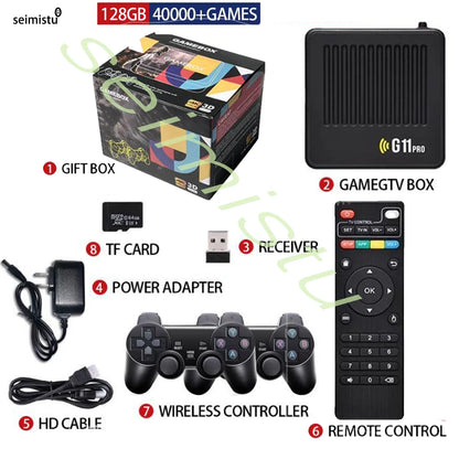 Arcade game box G11 Pro Game Box TV 256G in 60000+ Retro Games 4K HD Video Game Console 2.4G Wireless Gamepad For PS1/GBA