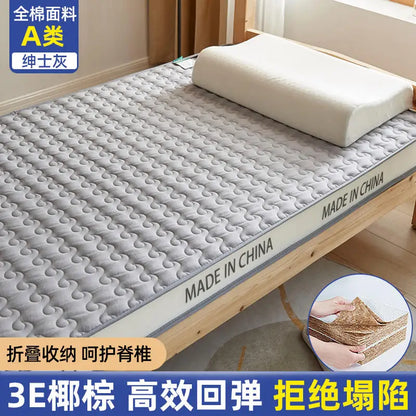 Cotton coconut mattress soft cushion latex household thickened spine protection soft mat tatami sponge mat for rent room special