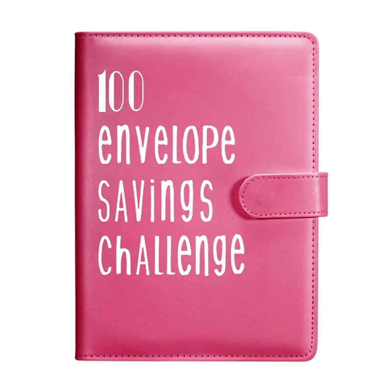 100 Envelope Challenge Binder Save Savings Challenges Loose-Leaf Binder Budget Binder with Cash Envelopes Money Organizer System