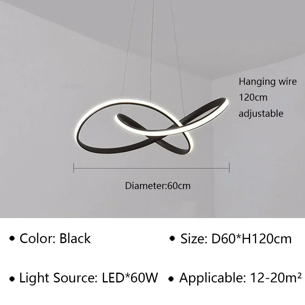 Modern LED Pendant Light Minimalist Chandelier for Dinning Room Kitchen Bar Restaurant Home Decor Led Lighting Remote Control