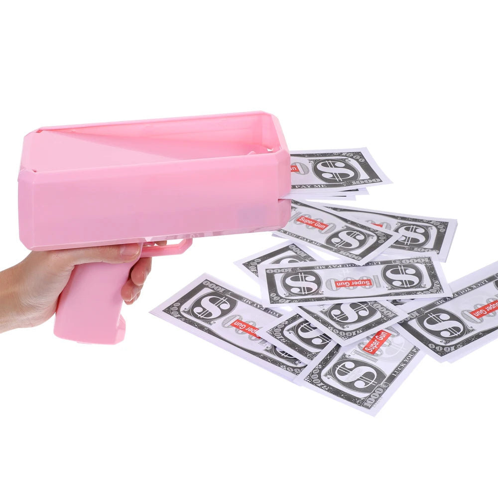 1 Set Handheld Cash Shooter for Wedding Birthday Game Movies Bachelor Props Party Supplies Celebration Spray Money Gun