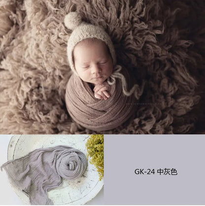 3 Meter seersucker wrap for newborn photography props,stretch baby wrap for photo shoot