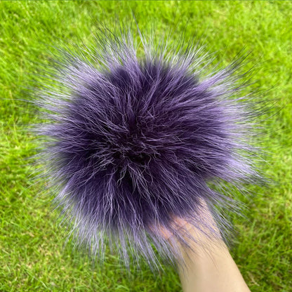 Real natural fox fur pompom raccoon fur pom pom for hat beanies For Caps Bags Scarf