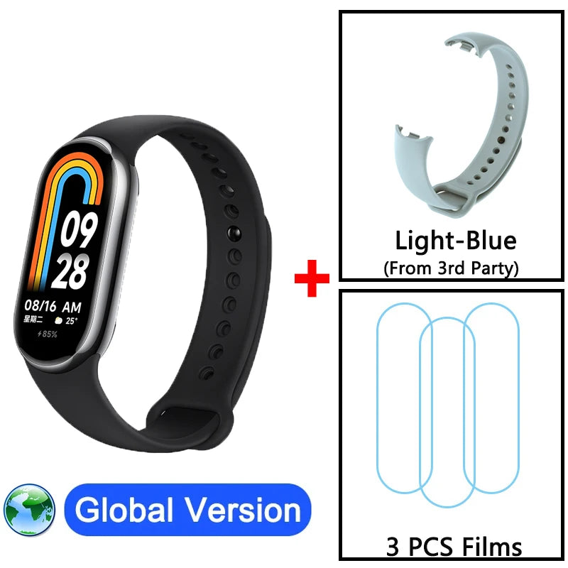 Global Version Xiaomi Mi Smart Band 8 Blood Oxygen 1.62'' AMOLED Display Fitness Tracker Smart Bracelet Wristband MIBand Fashion