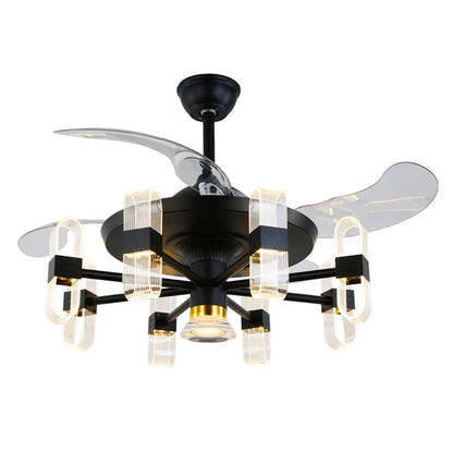 TYLA Modern Ceiling Fan With Light And Control LED Fixtures 220V 110V Decorative For Home Living Room Bedroom Restaurant