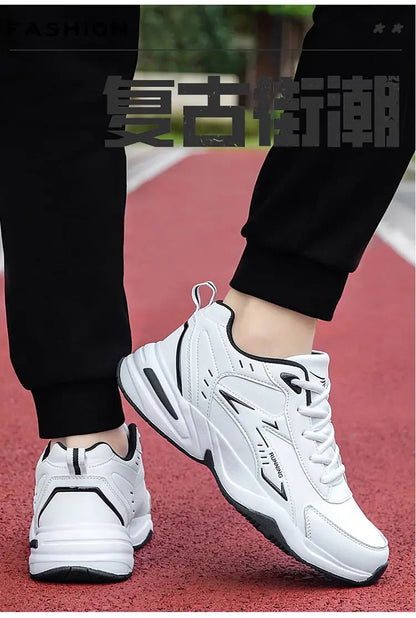 Thick Sole Versatile Clunky Sneaker for Men 2024 New Trend Mesh Lace Up Breathable Casual Sports Shoes Increased Soft Soles