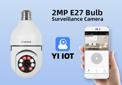 Bulb E27 Surveillance Camera Full Color Night Vision Automatic Human Tracking Zoom Indoor Security Monitor Wifi Miini IP Camera