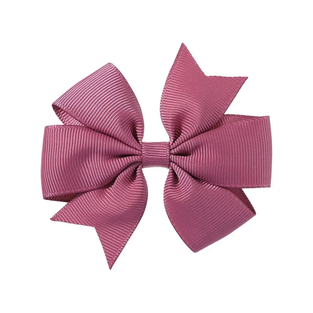 10pcs/lot Baby Girls Hair Bows Hairpins 3.2" Grosgrain Ribbon Pinwheel Toddler Clips Children Kids Accessories Gifts Photo Props