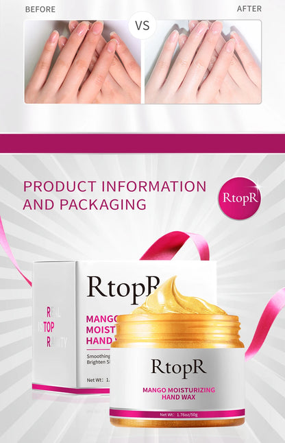 Mango Whitening Hands Mask Wax Moisturizing Repair Exfoliating Calluses Filming Anti-Aging Skin Cream For Women Beauty Health