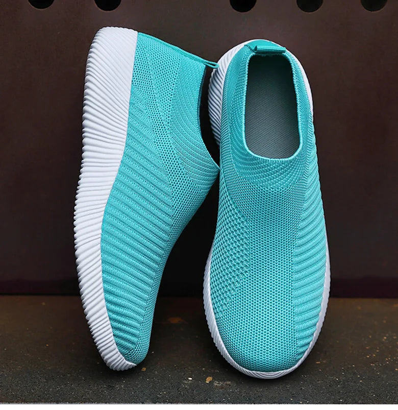 Women Shoes Breathable Flats Elastic Flat Shoes For Women Sneakers Zapatos Mujer Spring Summer Footwear Lightweight Sports Shoes