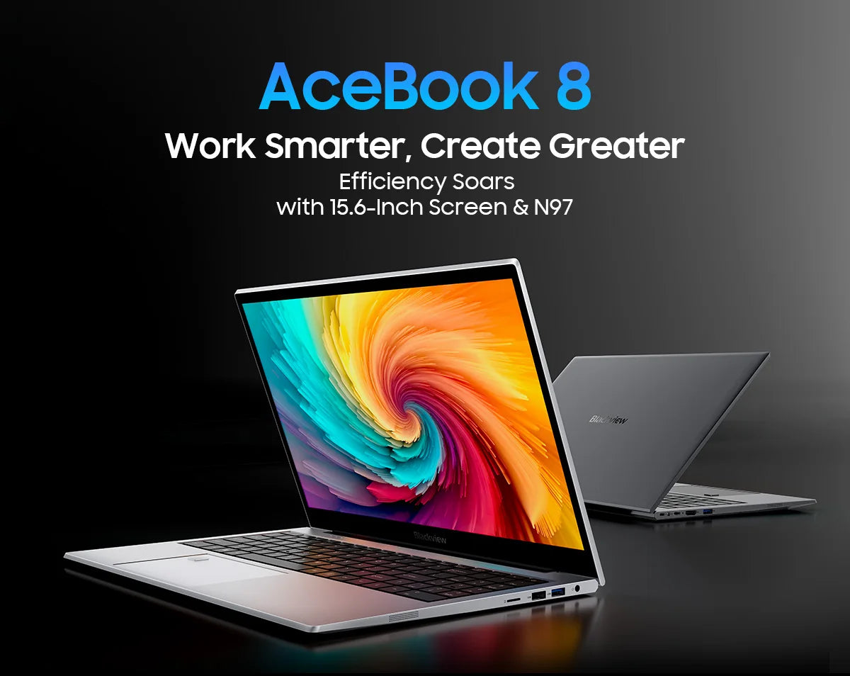 Blackview Acebook 8 Laptop 15.6''  Win 11 12th Gen Intel Core N97 processor 16GB DDR4 512GB SSD 5000mAh Battery with 36W Charge