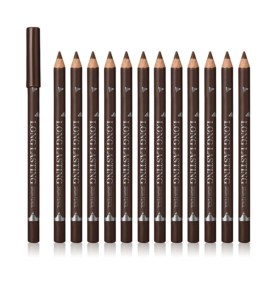 6pcs Eyebrow Eyeliner Pencils Makeup Pen Black Waterproof Eye Brow Pencil Long-lasting Nice Color Eye Brow Gel Pen Makeup Tools