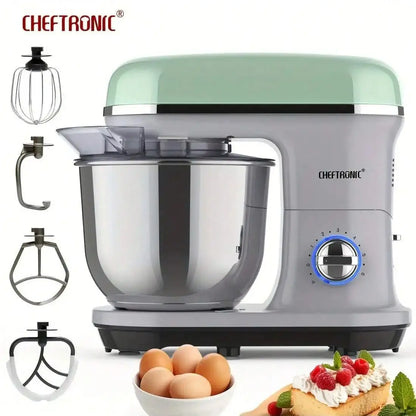 1pc CHEFTRONIC Stand Mixer, 5.2L Tilt-Head Electric Household food processors - 1500W 6+P Speed, home appliance, EC Plug