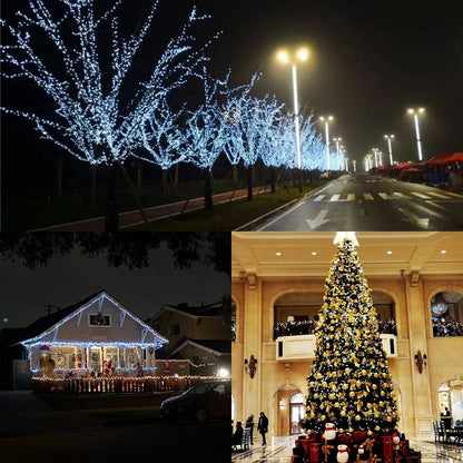 100M 600LED String Lights Christmas Holiday Indoors outdoors LED Lights for Wedding Party Home Garden