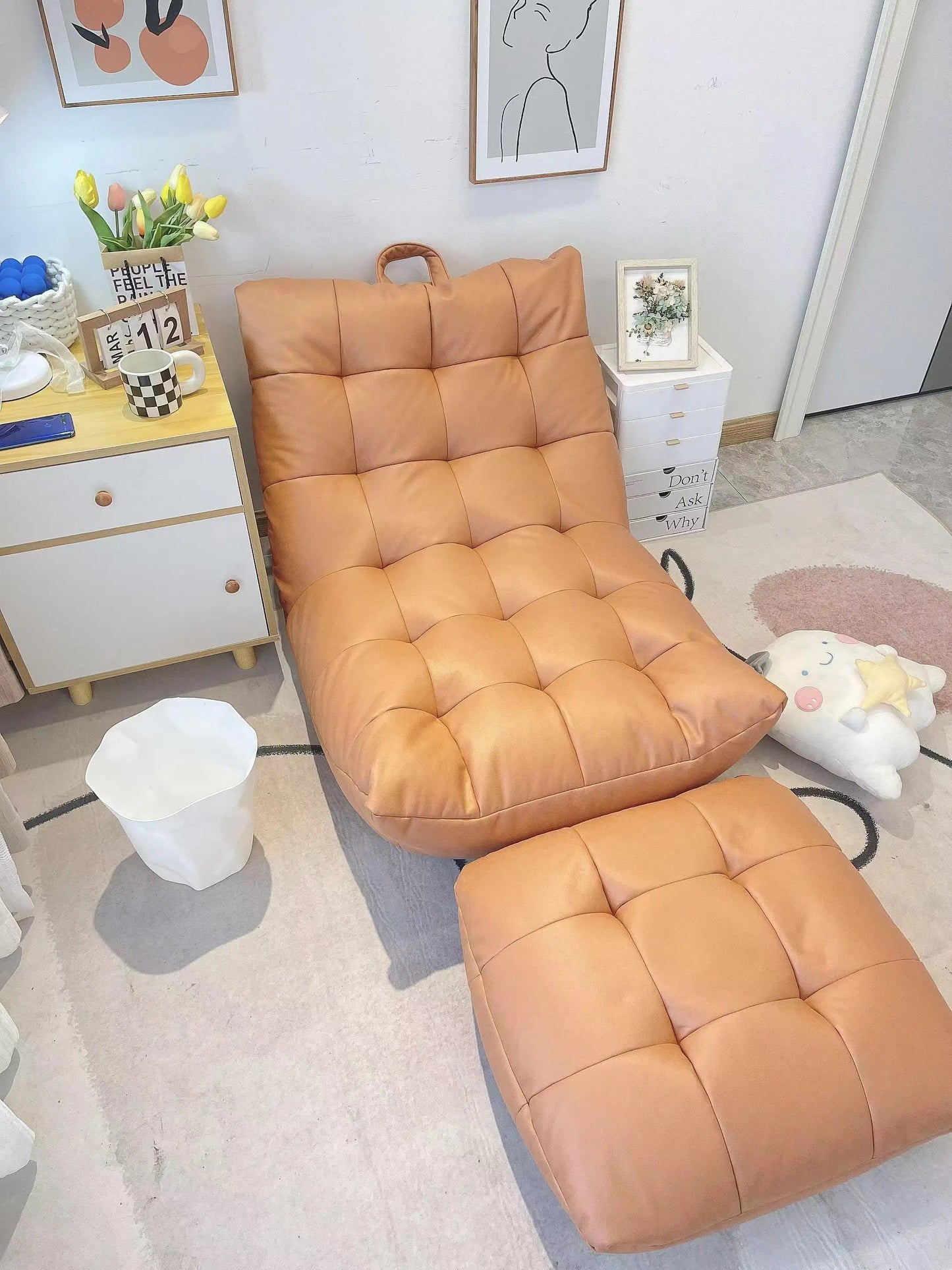 Large Lazy Sofa Tatami Sleep Caterpillar Single Bedroom Small Sofa Master Bedroom Lounge Chair Balcony Leisure Chair