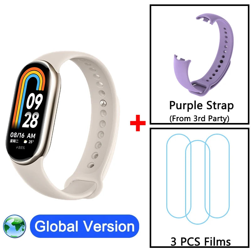 Global Version Xiaomi Mi Smart Band 8 Blood Oxygen 1.62'' AMOLED Display Fitness Tracker Smart Bracelet Wristband MIBand Fashion