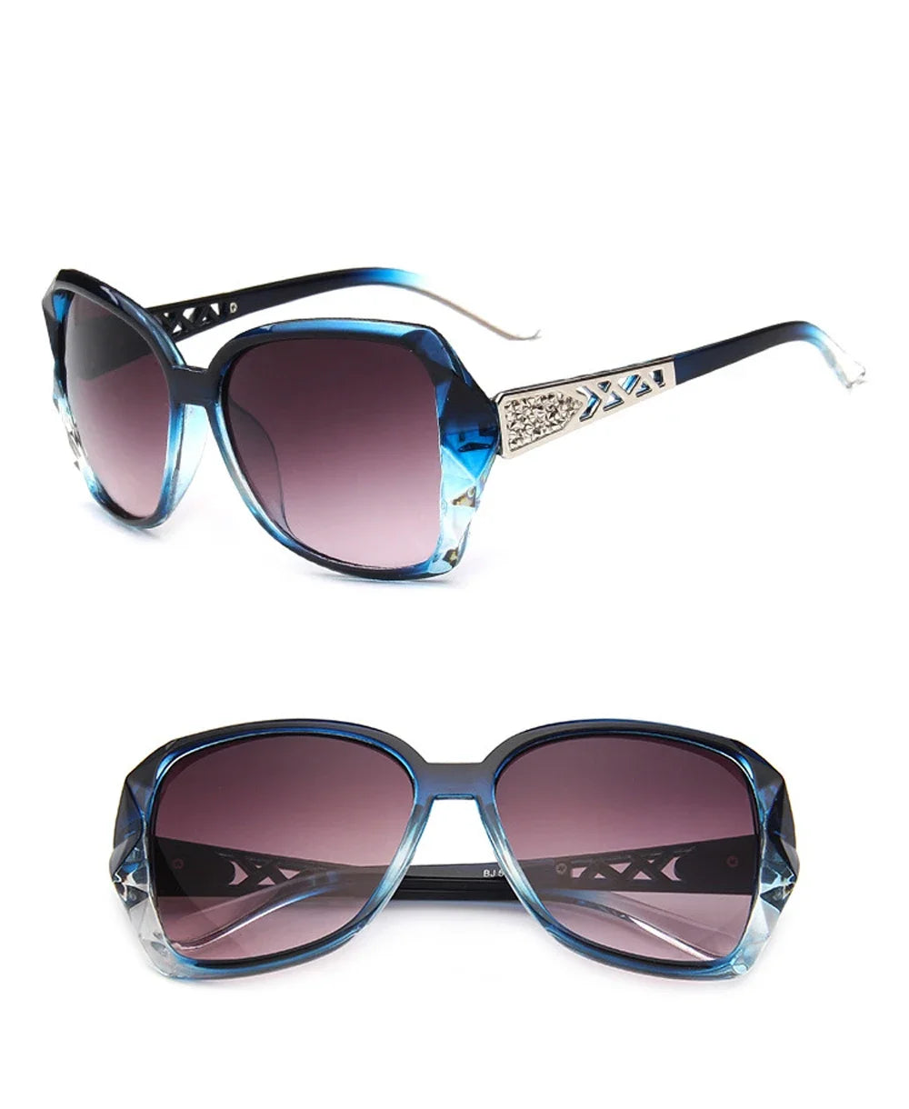 Fashion Big Purple Sunglasses Women Luxury Brand Square Sun Glasses Female Mirror Shades Ladies