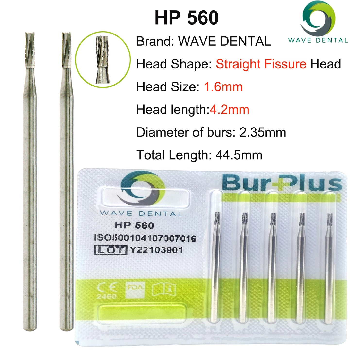 WAVE Dental Burs Tungsten Carbide Bur Dentistry Drills Bits Dental Strawberries HP Cutter Dentist Tools