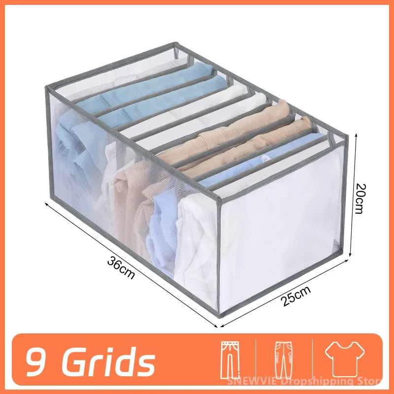 Folded Pants Organizer Closet Clothes Storage Box Adjustable Drawer Separator Underwear Bra Organizer Wardrobe Clothes Organizer