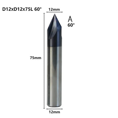 3 Flute Chamfer Milling Cutter 60/90/120 Degrees CNC Router Bit 2-12mm Carbide Chamfering End Mill CNC Engraving Milling Tool