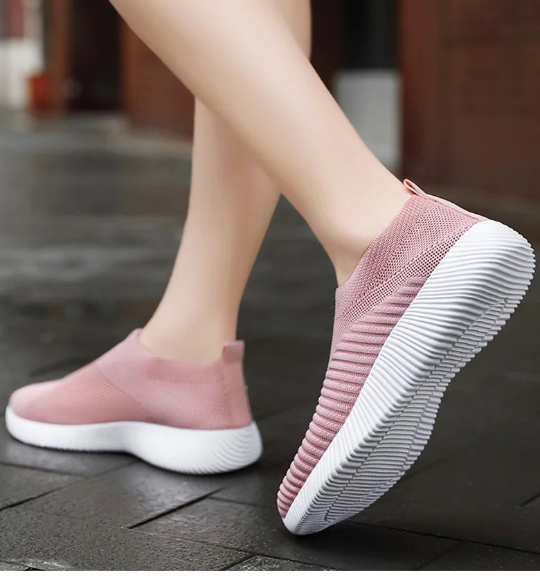 Women Shoes Breathable Flats Elastic Flat Shoes For Women Sneakers Zapatos Mujer Spring Summer Footwear Lightweight Sports Shoes