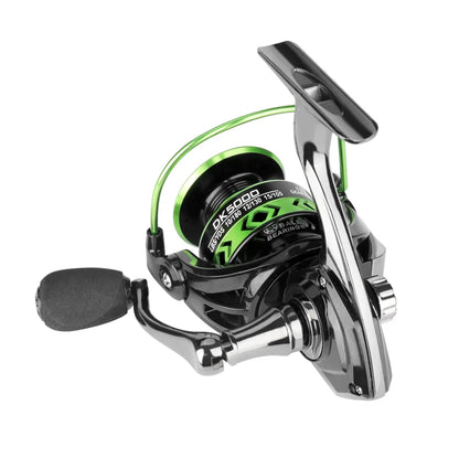 2024 New All-Metal Black Green Fishing Reel Freshwater Seawater Dual Use Max Drag 12Kg Spinning Reel Durable Carp Fishing Tackle