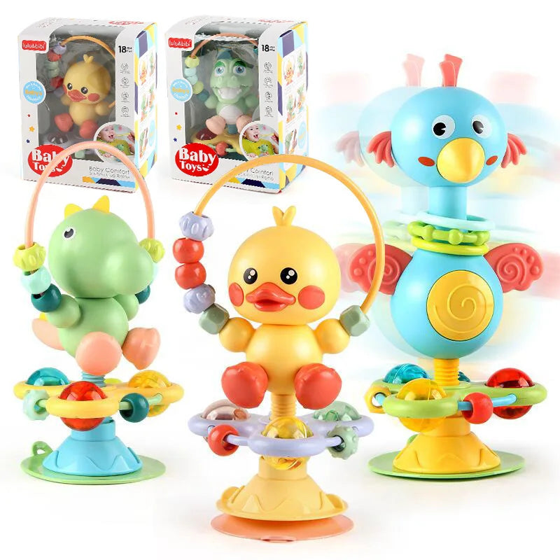 Baby cartoon soothing ringing toy fun sound effects nursery rhyme baby dining table suction cup puzzle early education toy