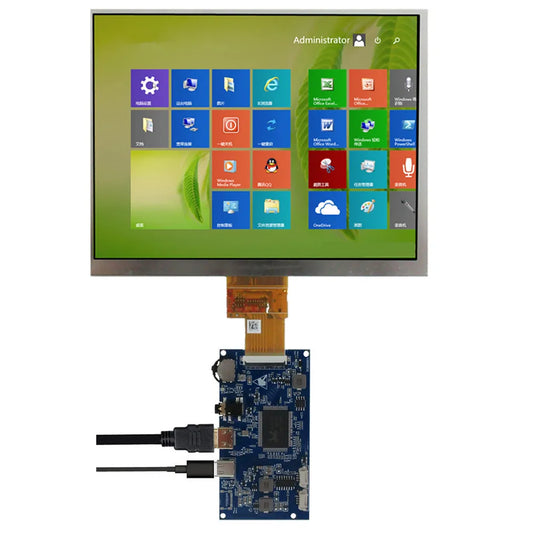 8 Inch HJ080IA-01E IPS 4:3 Portable LCD Display Screen Universal DIY Type-c Mini HDMI Driver Control Board Raspberry Pi Monitor