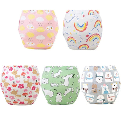 Baby Cotton Waterproof Training Pants 6 Layers Potty Cloth Diaper Reusable Washable Cotton Cleanliness  Ecological Diapers