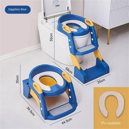 Foldable Baby Potty, Toilet Seat, Potty Training Potty Seat For Kids With Step Stool Ladder, Boys Potty, Portable Toilet