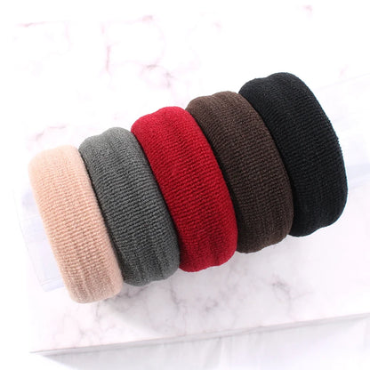 2/5/10 Pcs/Set New Women Soft Simple Solid Width Scrunchies Rubber Bands Lady Elastic Hair Band Female Fahsion Hair Accessories