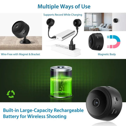 Micro Home Wireless Video CCTV Mini Security Surveillance with Wifi IP Camara Sensor Infrared CMOS 2MP Alarm Camera