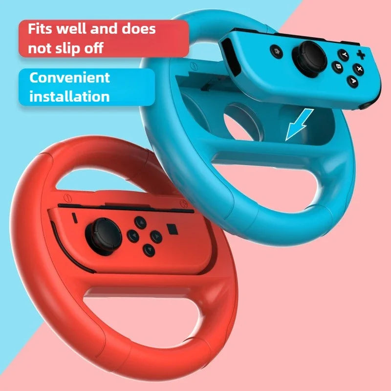 For Nintendo Switch Oled Steering Wheel Grip For Joy-con Joystick Handle Racing Game Controls Peripheral Accessories