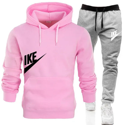 New spring and autumn men's sports hoodie + pants two-piece set, fashion outdoor jogging men's and women's hoodie leisure suit