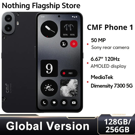 CMF PHONE 1 Global Version Smartphone Dimensity 7300 5G Processor 50MP SONY REAR Camera 6.67" 120Hz Super AMOLED LTPS Display