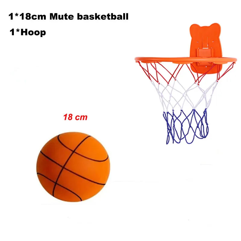 Indoor Silent Basketball Soft And High Elastic PU Foam Mute Ball No Noise Sports Ball Density Ball Children Sports Toy Games