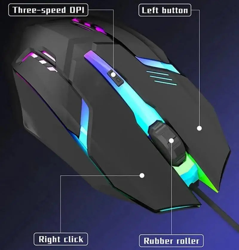 2023 Latest High Quality Ergonomic Design Gaming Mouse Desktop Computer Laptop USB Backlit Mouse Manufacturers Hot Sale