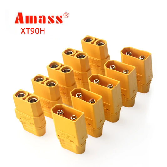 Amass10PCS XT90 connector 5 Pairs Amass XT90 connector XT90H Plug 4.5mm banana Male Female Adapter for RC Drone Car Lipo Battery